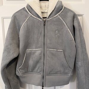 Official Taylor Swift Folklore Faux Suede Sherpa-Lined Bomber Jacket - Unisex XS